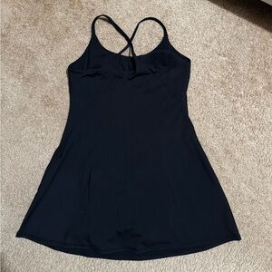HALARA Black Swim Dress with Crossback Detail